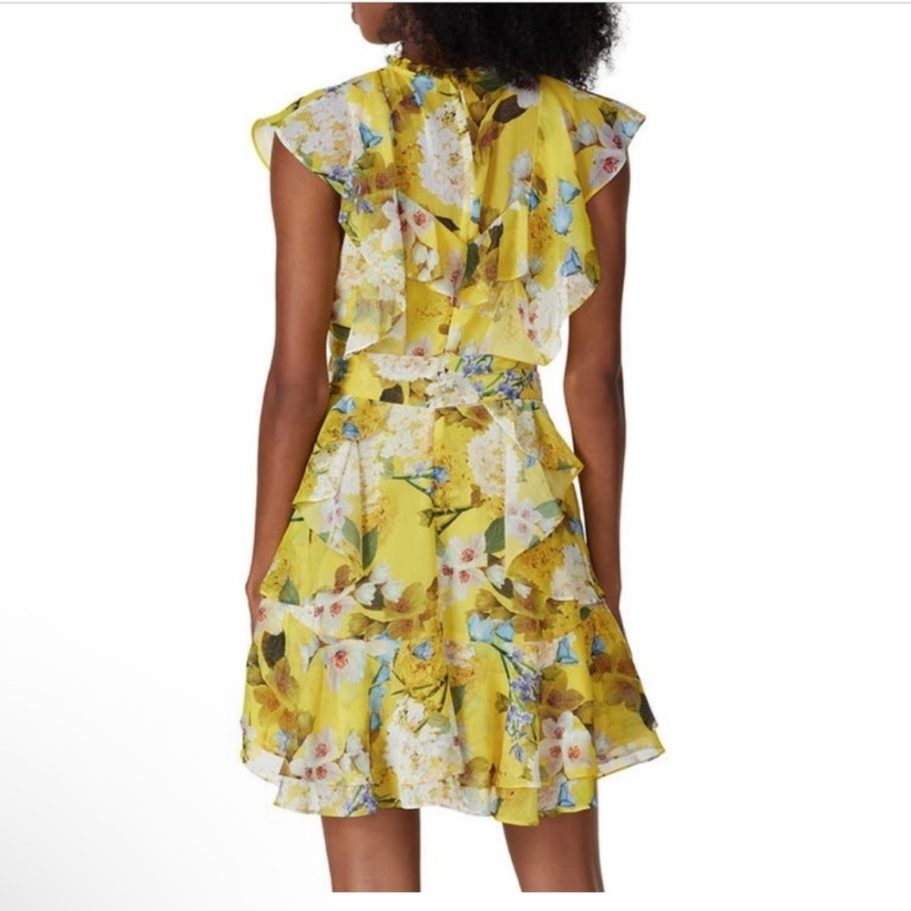 Marissa Webb Collective Ruffle Floral Mini Dress sz4 - Picture 2 of 8